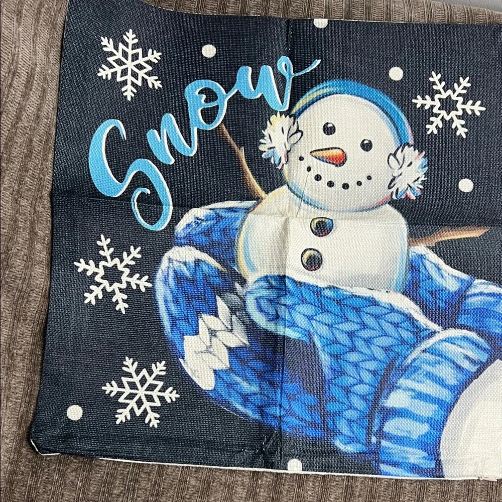 Winter Holiday Let It Snow Decorative Pillowcase 15x15